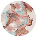 Vinilo decorativo Fredriksson - Tinta dorada con matices en rosado - Redondo