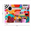 Retro PopStyleArt tapet i rødbrun - non-woven tapet Designwalls 2 - 2,55 x 3,5 m