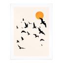 Póster Aves migratorias camino del sur - Kubistika