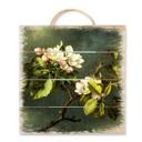 Cuadro de madera Heade - Flores de manzano - 40x41,5 cm