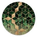 Cuadro de madera Fredriksson - La naturaleza se une a la geometría - Redondo