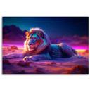 Canvas print løve natur dyr neon