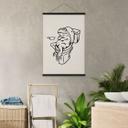 Tekstil plakat Venter på toilettet - Humoristisk illustration af en frø - Royle