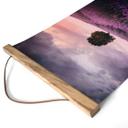 Póster de tela Campos de lavanda púrpura al atardecer - Cevik