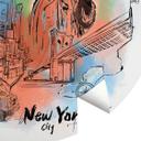 Fototapet - Rundt Love your City - New York - vliesetapet/selvklæbende non-woven tapet