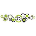 Wallsticker - Retro Bobler Grøn