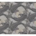 Papel pintado tejido-no tejido Livingwalls Metropolitan Stories papel pintado asiático con koi Mio Tokyo gris, negro