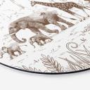Dibond vægdekoration Jungleparade med dyr - Kikki Belle – print på aluminium (Alu-Dibond)