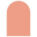 Wall Sticker Rund bue bred - koral