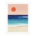Póster chica surfista al atardecer - Rivers