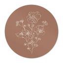 Póster Bouquet de rosas silvestres Mousse de moka - Ilustración de anís - Redondo