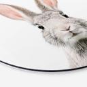 Tableau sur alu-Dibond rond Sisi & Seb - Oreilles de lapin