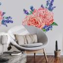 Sticker mural harmonie de roses XXL