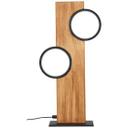 Tischleuchte Elena, braun, 50,4 x 25 cm, Holz LED-Tischleuchte, dimmbar