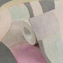 Abstrakt tapet med mønster i pink mint sort - moderne Ikke-vævet tapet med linjer