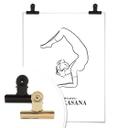 Plakat - Yoga Skorpion - Line Art