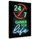 Canvasbillede, inskription gamer for livet