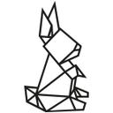 Muursticker Origami Haas