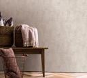 Ensfarvet tapet, non-woven vægbeklædning Novamur Yvi beige