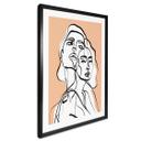 Póster line art retrato de dos mujeres - Treechild