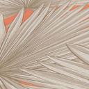 non-woven tapet palmeblade orange beige - jungle tapet stue