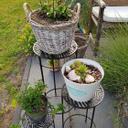 Blumentreppe Beistelltisch Gartendeko Rund 3er-Set