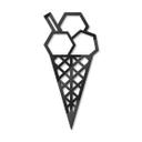 Decoración acrílica Helado de origami