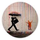 Træbillede Banksy - Coloured Rain
