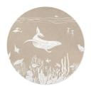 Póster Fascinantes animales marinos en el océano - Marrón - Kikki Belle - Redondo