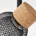 Spotrohr Giselle, schwarz, 76,5 x 16,5 cm, Kork Deckenspots, dimmbar