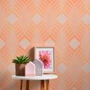 Retro tapet orange beige - vintage ikke-vævet tapet abstrakt - mønster tapet tekstureret skræl og st