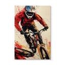 Træplakat Dynamisk mountainbiker - Jaszke