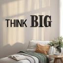 decoración 3D que dice THINK BIG - decoración acrílica