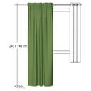 Homing Fertigschal mit verdeckten Schlaufen Galdin olivgrün -  2,45 x 1,4 m