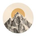 Póster Sol detrás de montaña - Bodart - Redondo