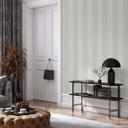 Stribet tapet, non-woven Shades Iconic hvid, grå