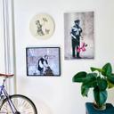 Canvasbillede Banksy - Police Guard Pink Balloon Dog