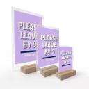Akrylglas borddekoration Please leave by 9 - Fritsch