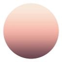 Muursticker Ombre Sunset- rond