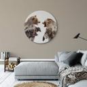 Tableau sur alu-Dibond Angyalosi - Conflit sauvage - Rond