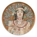 Tableau sur alu-Dibond rond Mucha - Moet et Chandon