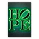 Dibond Schilderij met zilver effect Mielu - Hope