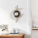 Moderne Wanduhr in Metalloptik | Mid-Century/Art-Deco | gold, 41x54 cm
