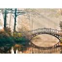 non-woven tapet Park Bridge bro bro natur fototapet Designwalls i brun og grøn