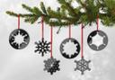 Décoration en verre acrylique Etoiles (6 parties)
