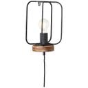 Wandleuchte rosalie, braun, 27 x 20 cm, Holz Wandlampe