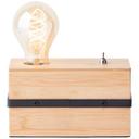 Tischleuchte Bea, braun, 18 x 10 cm, Holz Tisch-lampe