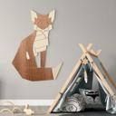 puzzle de madera 3D decorativo de animal zorro