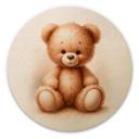 Cuadro de madera Osito de peluche - Magnusson - Redondo