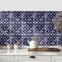 Azulejos Adhesivos acuarela flores azul - Treechild - lote de 12